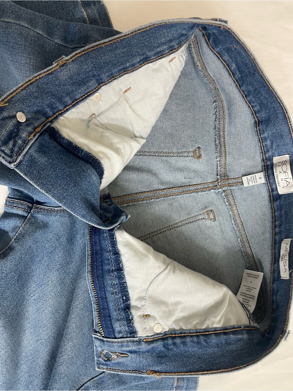 Sofía by Sofia Vergara Women’s Mid-Blue High-Rise Melisa Flare Jeans Size 4 - Picture 11 of 13